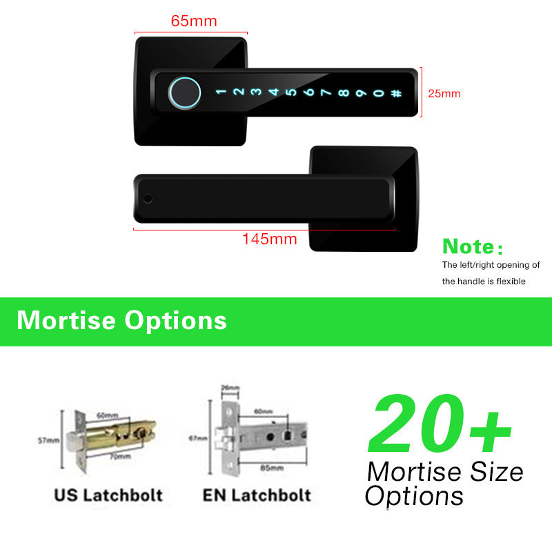 Intelligentes Türschloss mit Fingerabdruck, 150 Speicher & Elegantem Design
