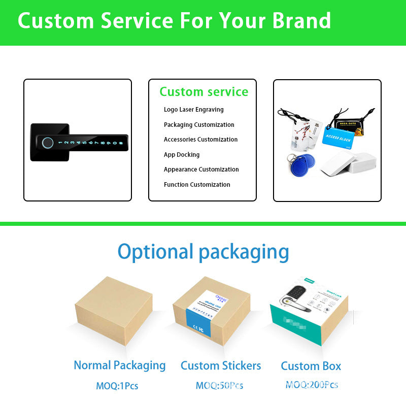 Intelligentes Türschloss mit Fingerabdruck, 150 Speicher & Elegantem Design