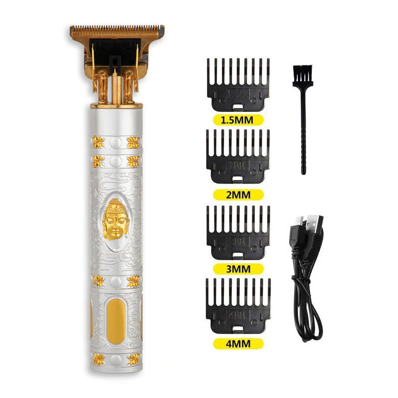 Profi-Haarschneider – Vintage Design, Edelstahlgehäuse, Leiser Brushless Motor