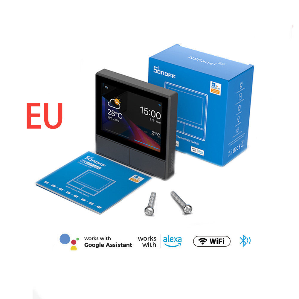 Intelligenter Wandschalter mit Temperaturkontrolle, Szenensteuerung & HMI-Display Smart Home
