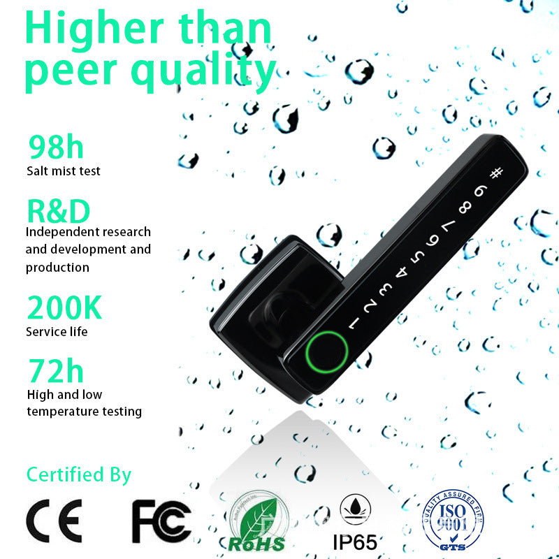 Intelligentes Türschloss mit Fingerabdruck, 150 Speicher & Elegantem Design