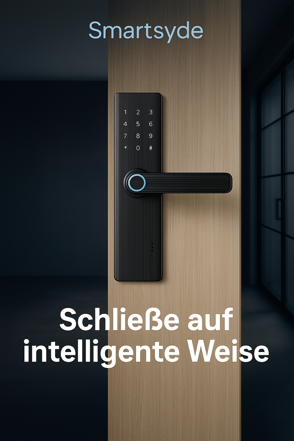 Intelligentes Türschloss mit Fingerabdruck, Passwort & App-Steuerung