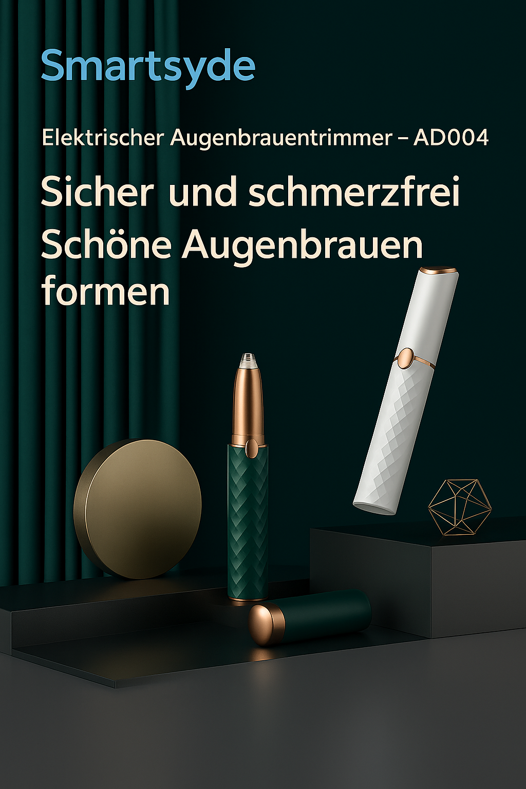 Smartsyde™ Augenbrauentrimmer – Elektrisch, Schmerzfrei & Präzise mit LED-Licht