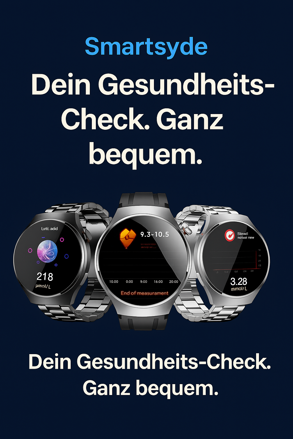 Allround Smartwatch – Für Alltag, Freizeit & Sport – Wasserdicht & robust