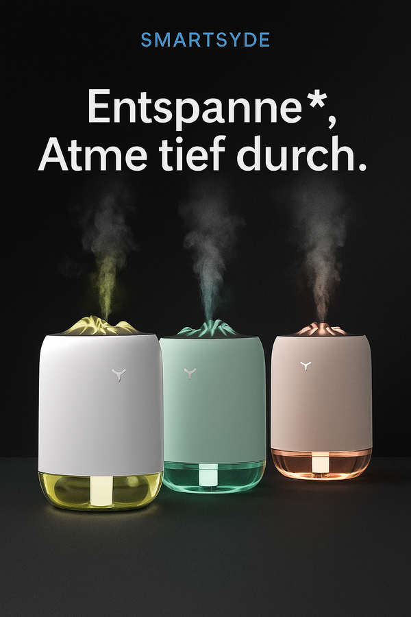 Luftbefeuchter – USB, Aromatherapie, Kompakt & Geräuscharm