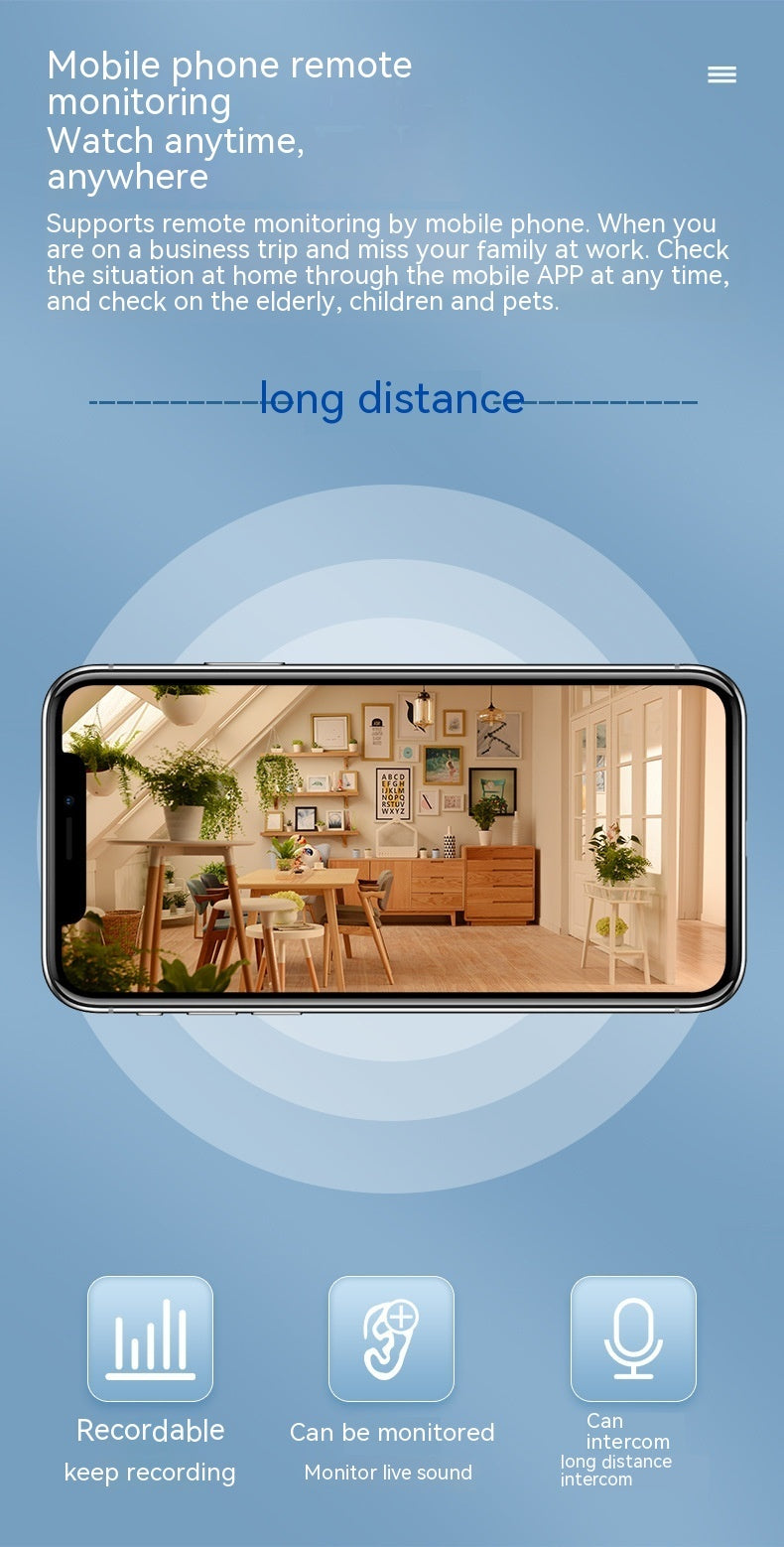Sicherheitskamera – WLAN, 2-Wege-Audio, Bewegungserkennung & App-Steuerung